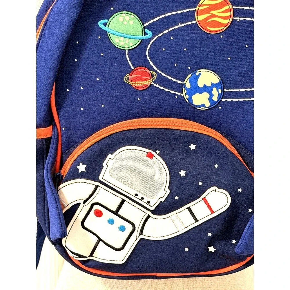 NWT GYMBOREE Astronaut Space Theme 3D Backpack Blue Planets Embroidered